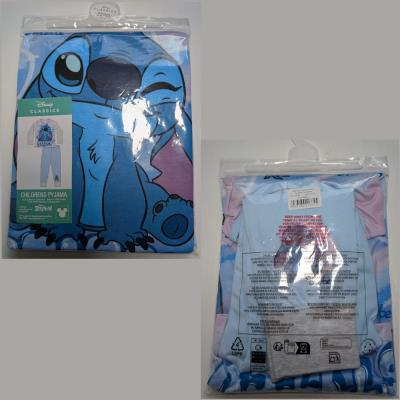 Disney's Stitch Pyjamas - Girls 5-12 Years - Grey and Blue Colourway