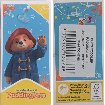 Paddington Bear Pyjamas - Boys - London