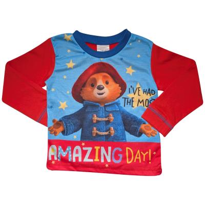 Boys Paddington Bear Pyjamas - Blue and Red - Amazing Day Design
