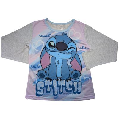 Disney's Stitch Pyjamas - Girls 5-12 Years - Grey and Blue Colourway