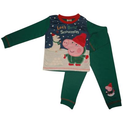 Boys Peppa Pig Pyjamas - Christmas George Pig Design - Let's Build a Snowman : 77574