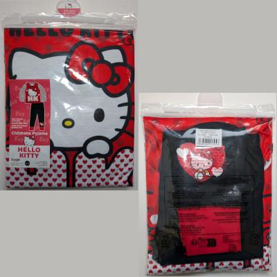 Hello Kitty Pyjamas - Girls 5-12 Years - Bows and Hearts Design
