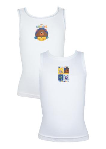 Boys Pack of 2 Hey Duggee Cotton Vests