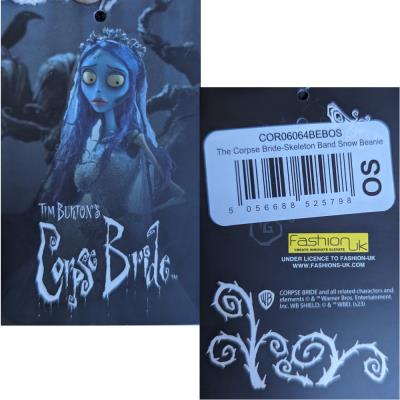 Corpse Bride Beanie - Unisex Winter Hat - Skeleton Band