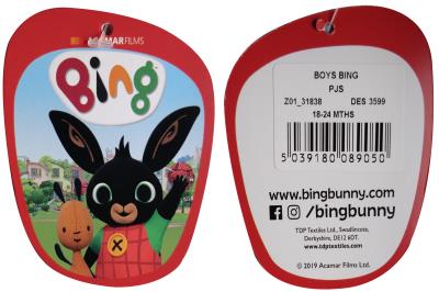 Boys Bing Bunny Pyjamas 