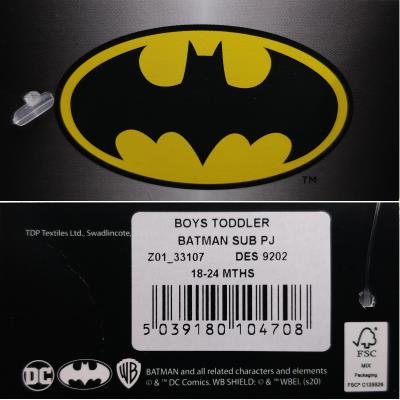 Boys Toddler Batman Signal Pyjamas