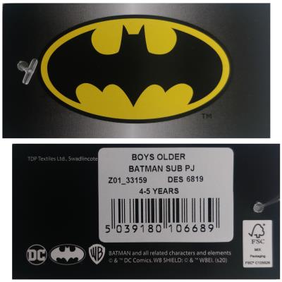 Boys Batman Pyjamas - Stripe Design