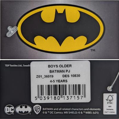 Batman Pyjamas - Boys - Black/Blue