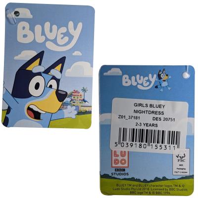 Bluey Nightie - Girls - Moon and Stars Pattern