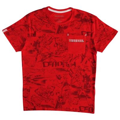 Deadpool T Shirt - Men's - Graffiti All Over Print (77002)