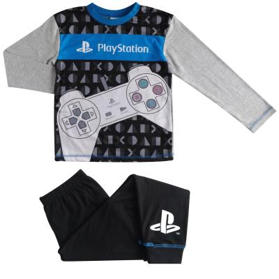 Boys Playstation Pyjamas - Control Design - Black Grey (77036)