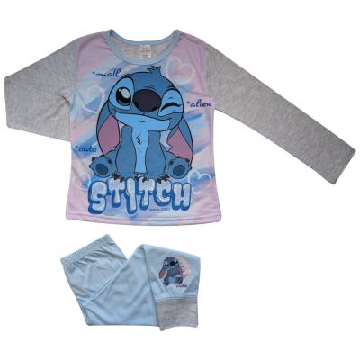Disney's Stitch Pyjamas - Girls 5-12 Years - Grey and Blue Colourway : 77557