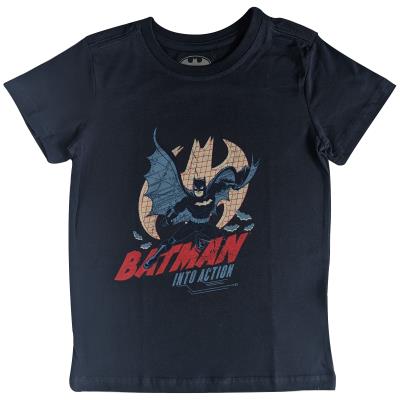 Batman T Shirt - Boys Short Sleeved Tee - Into Action (77279)