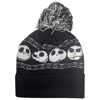 The Nightmare Before Christmas Beanie - Unisex Winter Hat - Jack Bobble Hat