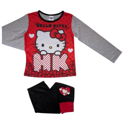 Hello Kitty Pyjamas - Girls 5-12 Years - Bows and Hearts Design : 77552