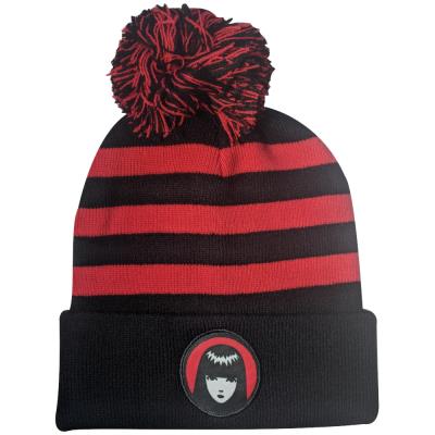 Emily the Strange Beanie - Women's Winter Hat - Striped Bobble Hat