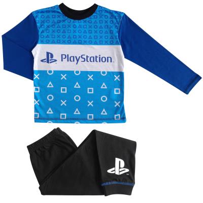 Boys Playstation Pyjamas - Symbols Design - Blue Black (77037)