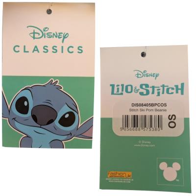 Stitch Pom Beanie - Women's winter Hat - Snowflakes and Stitch