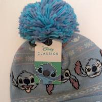 Stitch Pom Beanie - Women's winter Hat - Snowflakes and Stitch