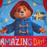 Boys Paddington Bear Pyjamas - Blue and Red - Amazing Day Design
