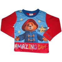 Boys Paddington Bear Pyjamas - Blue and Red - Amazing Day Design