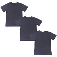 3 Pack Children's Plain T-Shirts - Unisex - 2-12 Years - Charcoal Marl or Navy