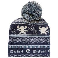 Stitch Bobble Hat - Women's Beanie - Faire Isle Style