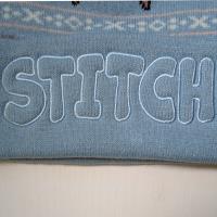 Stitch Pom Beanie - Women's winter Hat - Snowflakes and Stitch