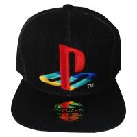 Men's Playstation Logo Denim Snapback Cap