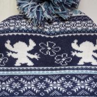 Stitch Bobble Hat - Women's Beanie - Faire Isle Style