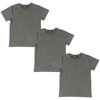 3 Pack Children's Plain T-Shirts - Unisex - 2-12 Years - Charcoal Marl or Navy