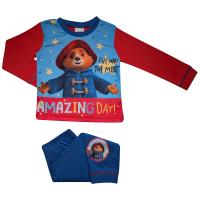 Boys Paddington Bear Pyjamas - Blue and Red - Amazing Day Design