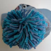 Stitch Pom Beanie - Women's winter Hat - Snowflakes and Stitch