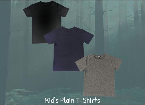 An image linking to our range of children&#39;s basics plain t-shirts