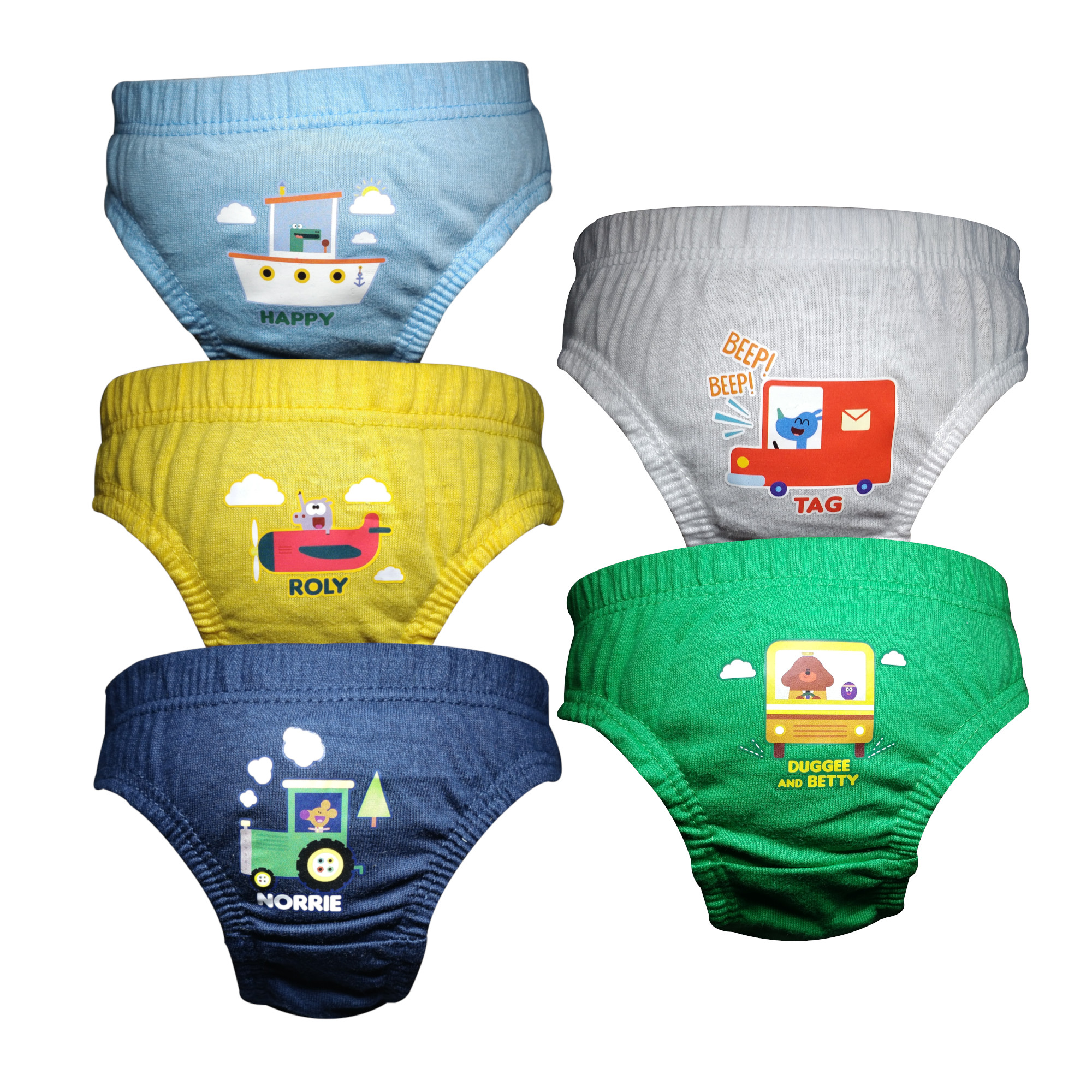 CBeebies, Hey Duggee Transport Boys 5 Pack Pants